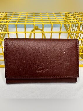 Kenzo Gold Key Bifold Wallet - Burgundy